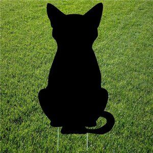 Halloween Black Cat Cats Yard Sign Home Outdoor Lawn Decoration With Stakes